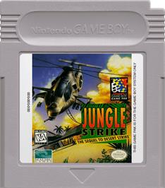 Cartridge artwork for Jungle Strike on the Nintendo Game Boy.