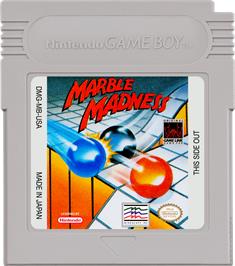 Cartridge artwork for Marble Madness on the Nintendo Game Boy.