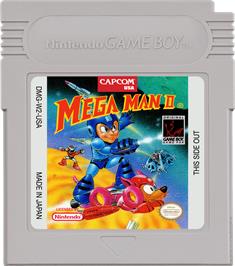 Cartridge artwork for Mega Man 2 on the Nintendo Game Boy.