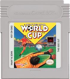Cartridge artwork for Nintendo World Cup on the Nintendo Game Boy.