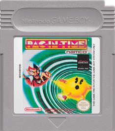 Cartridge artwork for Pac-in-Time on the Nintendo Game Boy.