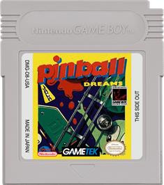 Cartridge artwork for Pinball Dreams on the Nintendo Game Boy.