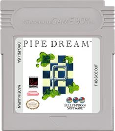 Cartridge artwork for Pipe Dream on the Nintendo Game Boy.