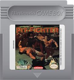 Cartridge artwork for Pit Fighter on the Nintendo Game Boy.