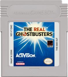 Cartridge artwork for Real Ghostbusters, The on the Nintendo Game Boy.