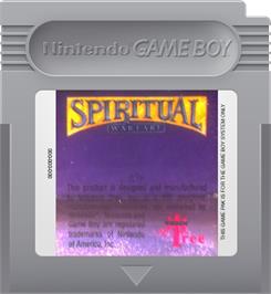 Cartridge artwork for Spiritual Warfare on the Nintendo Game Boy.