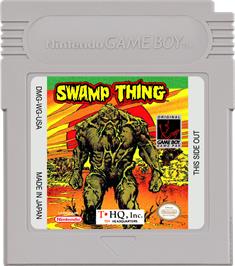Cartridge artwork for Swamp Thing on the Nintendo Game Boy.