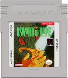 Cartridge artwork for Sword of Hope on the Nintendo Game Boy.