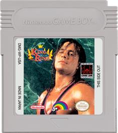 Cartridge artwork for WWF King of the Ring on the Nintendo Game Boy.