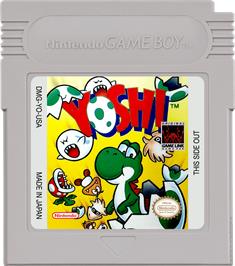 Cartridge artwork for Yoshi on the Nintendo Game Boy.