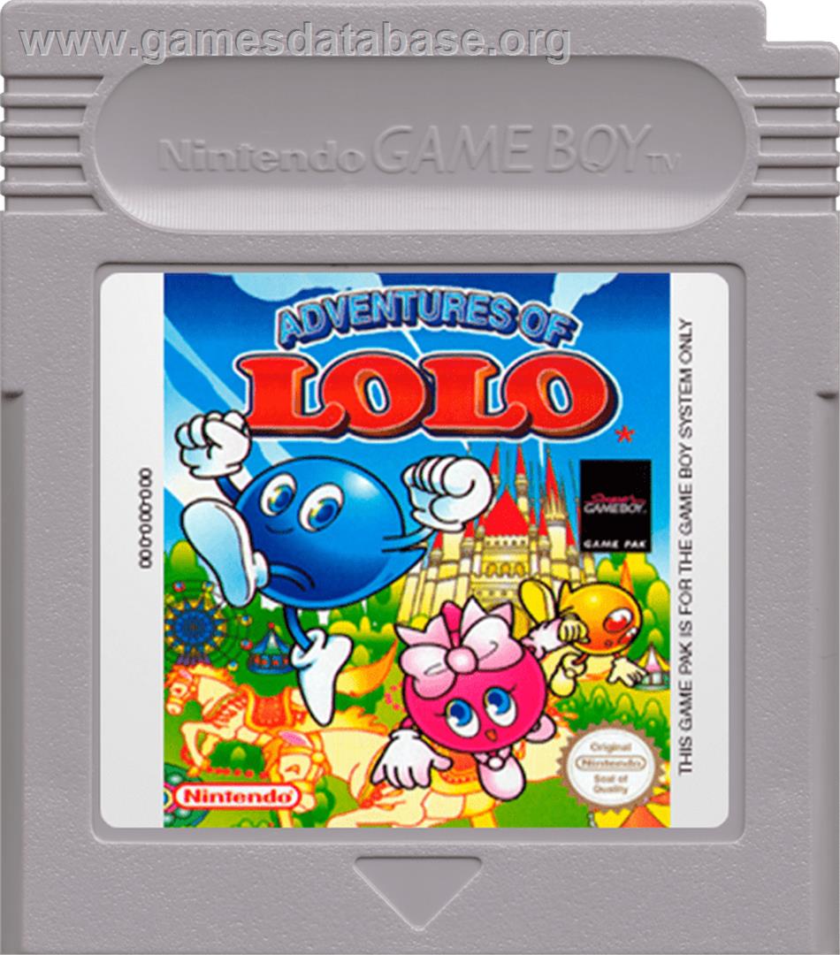 Adventures of Lolo, The - Nintendo Game Boy - Artwork - Cartridge
