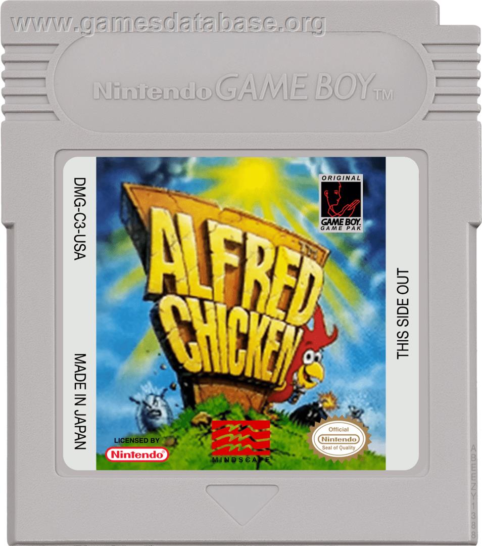 Alfred Chicken - Nintendo Game Boy - Artwork - Cartridge