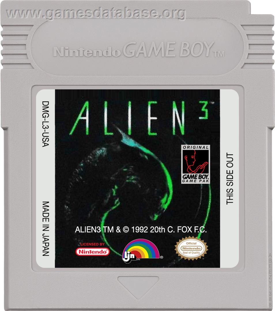 Alien³ - Nintendo Game Boy - Artwork - Cartridge
