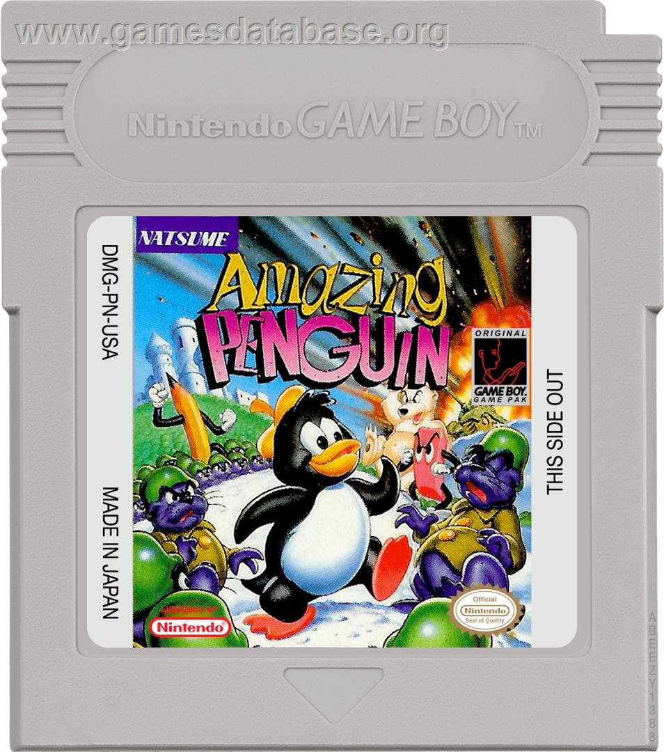 Amazing Penguin - Nintendo Game Boy - Artwork - Cartridge