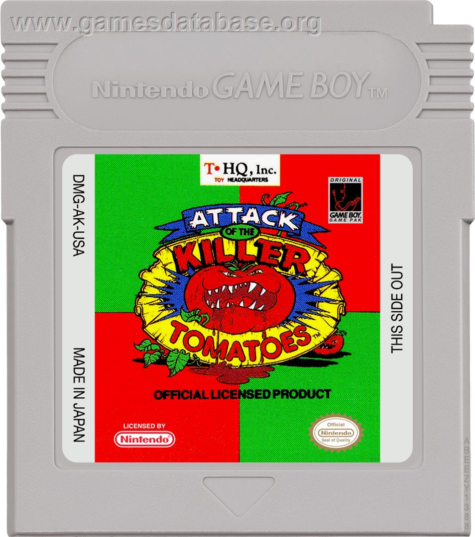 Attack of the Killer Tomatoes - Nintendo Game Boy - Artwork - Cartridge