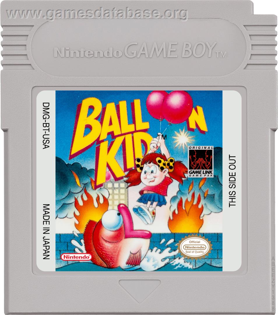 Balloon Kid - Nintendo Game Boy - Artwork - Cartridge
