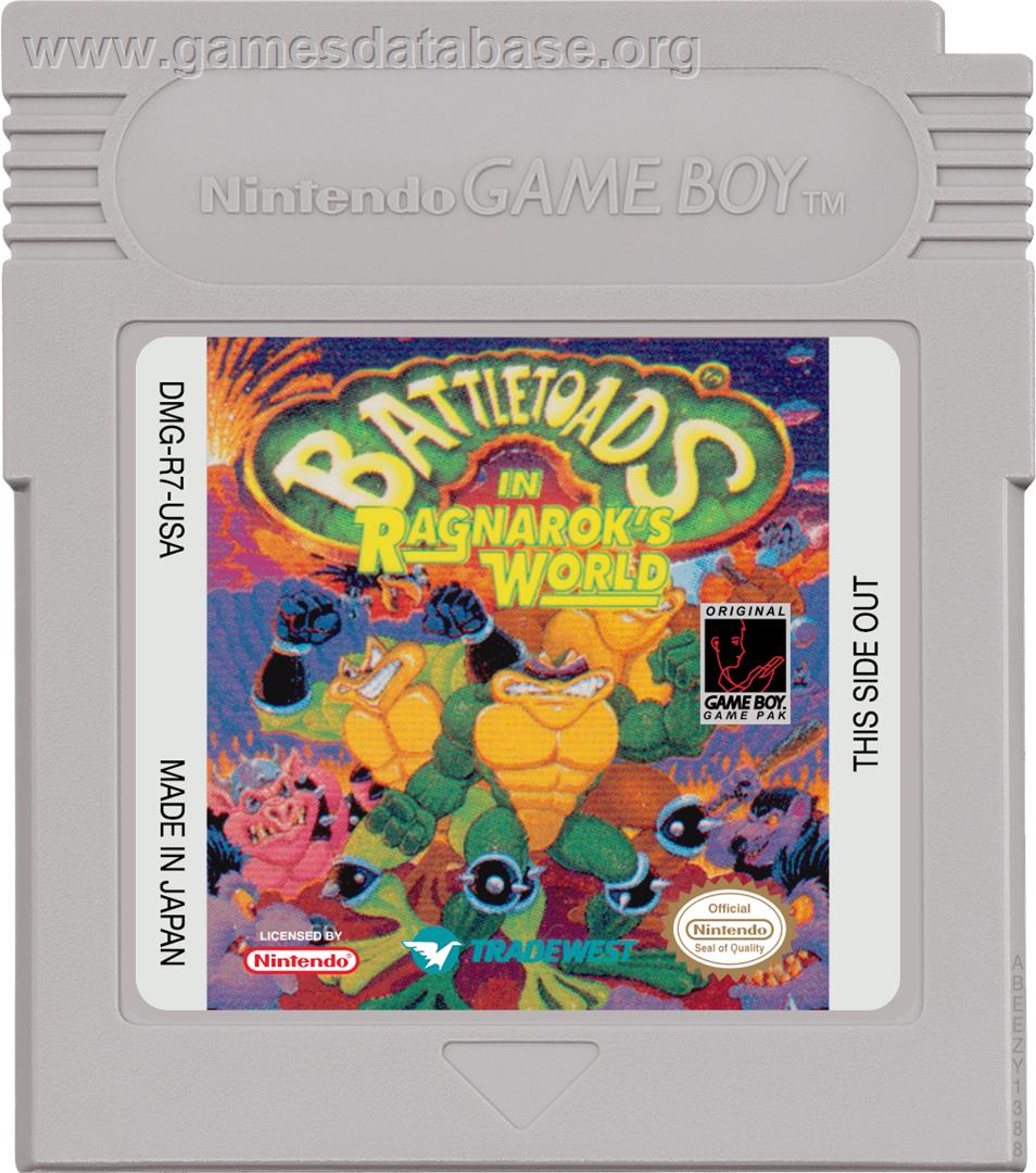 Battle Toads in Ragnarok's World - Nintendo Game Boy - Artwork - Cartridge
