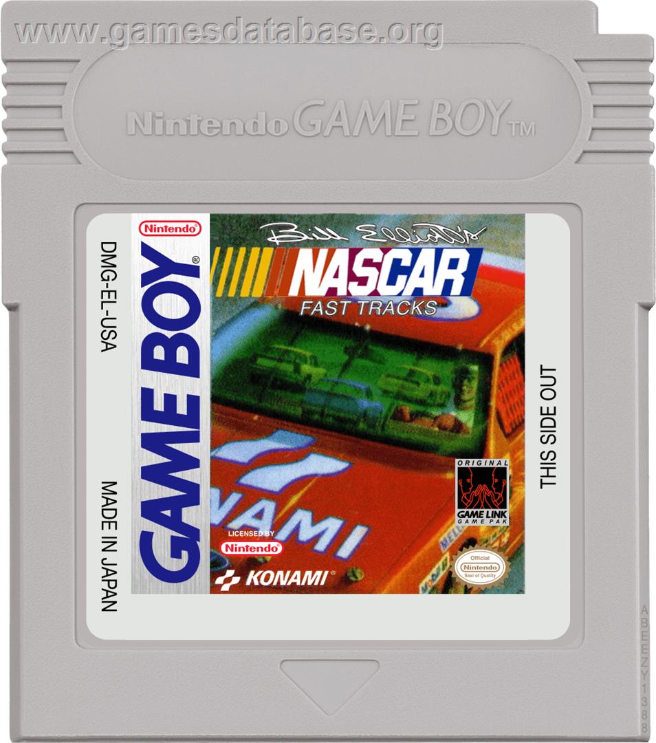 Bill Elliott's NASCAR Fast Tracks - Nintendo Game Boy - Artwork - Cartridge