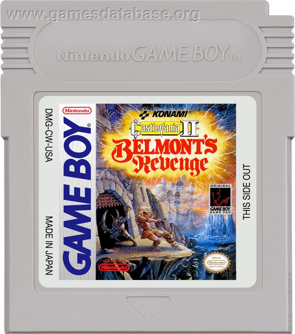 Castlevania II: Belmont's Revenge - Nintendo Game Boy - Artwork - Cartridge