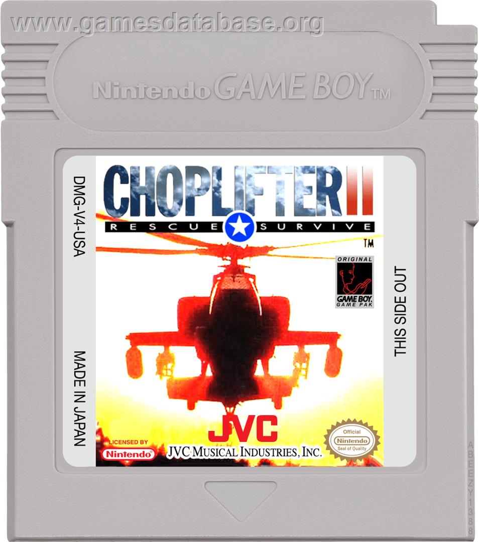 Choplifter 2 - Nintendo Game Boy - Artwork - Cartridge
