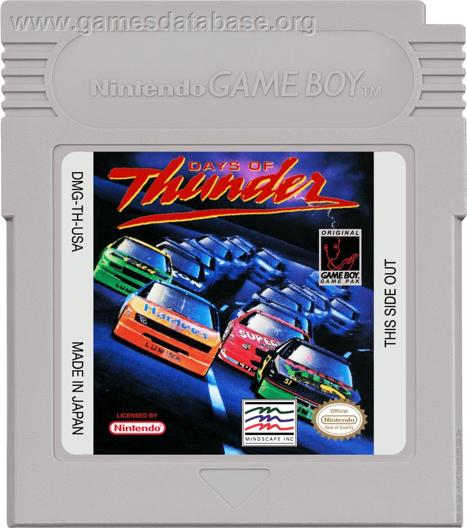 Days of Thunder - Nintendo Game Boy - Artwork - Cartridge
