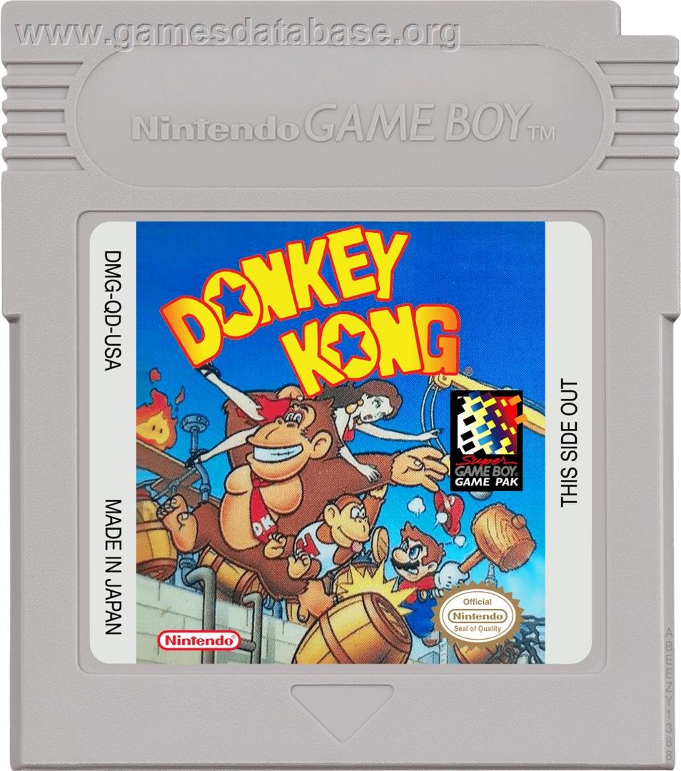 Donkey Kong - Nintendo Game Boy - Artwork - Cartridge