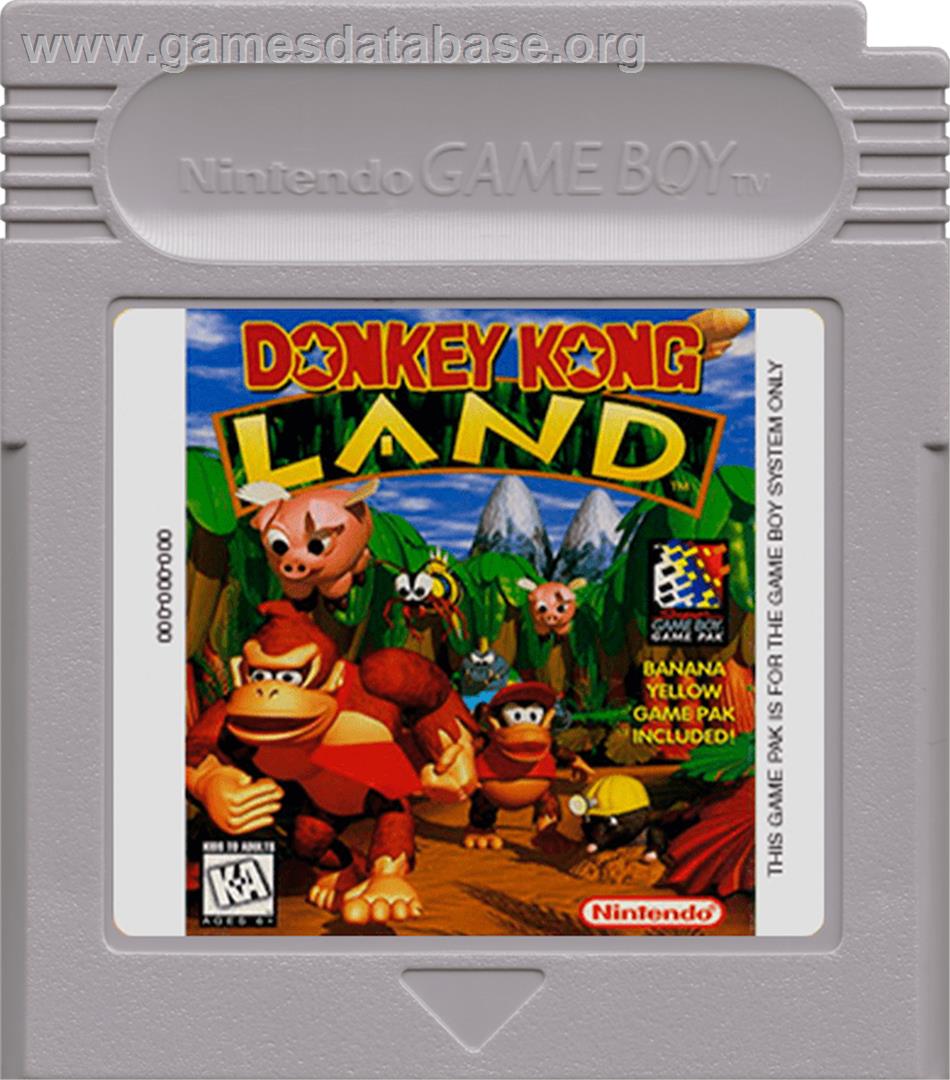 Donkey Kong Land - Nintendo Game Boy - Artwork - Cartridge