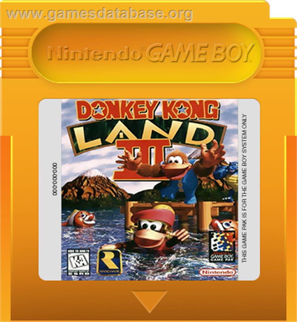 Donkey Kong Land 3 - Nintendo Game Boy - Artwork - Cartridge