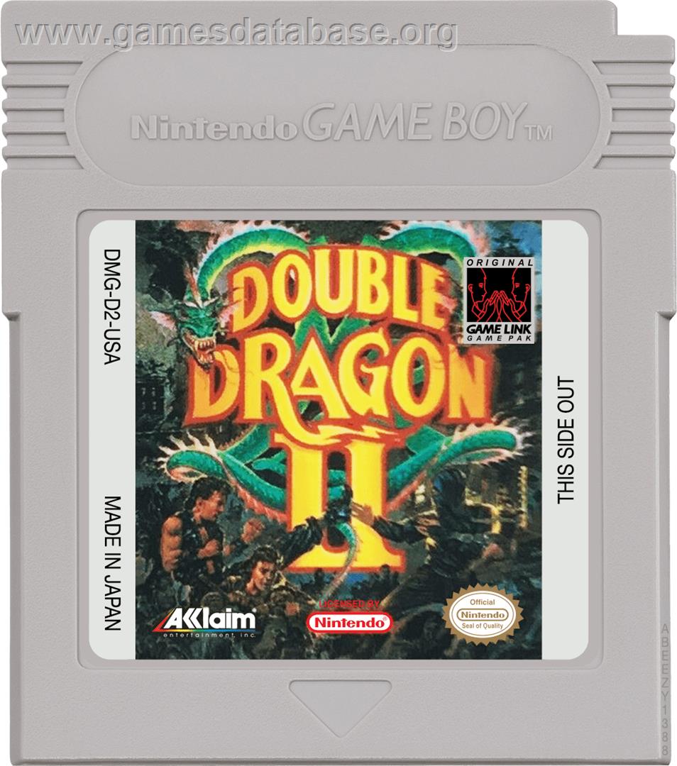 Double Dragon II - The Revenge - Nintendo Game Boy - Artwork - Cartridge
