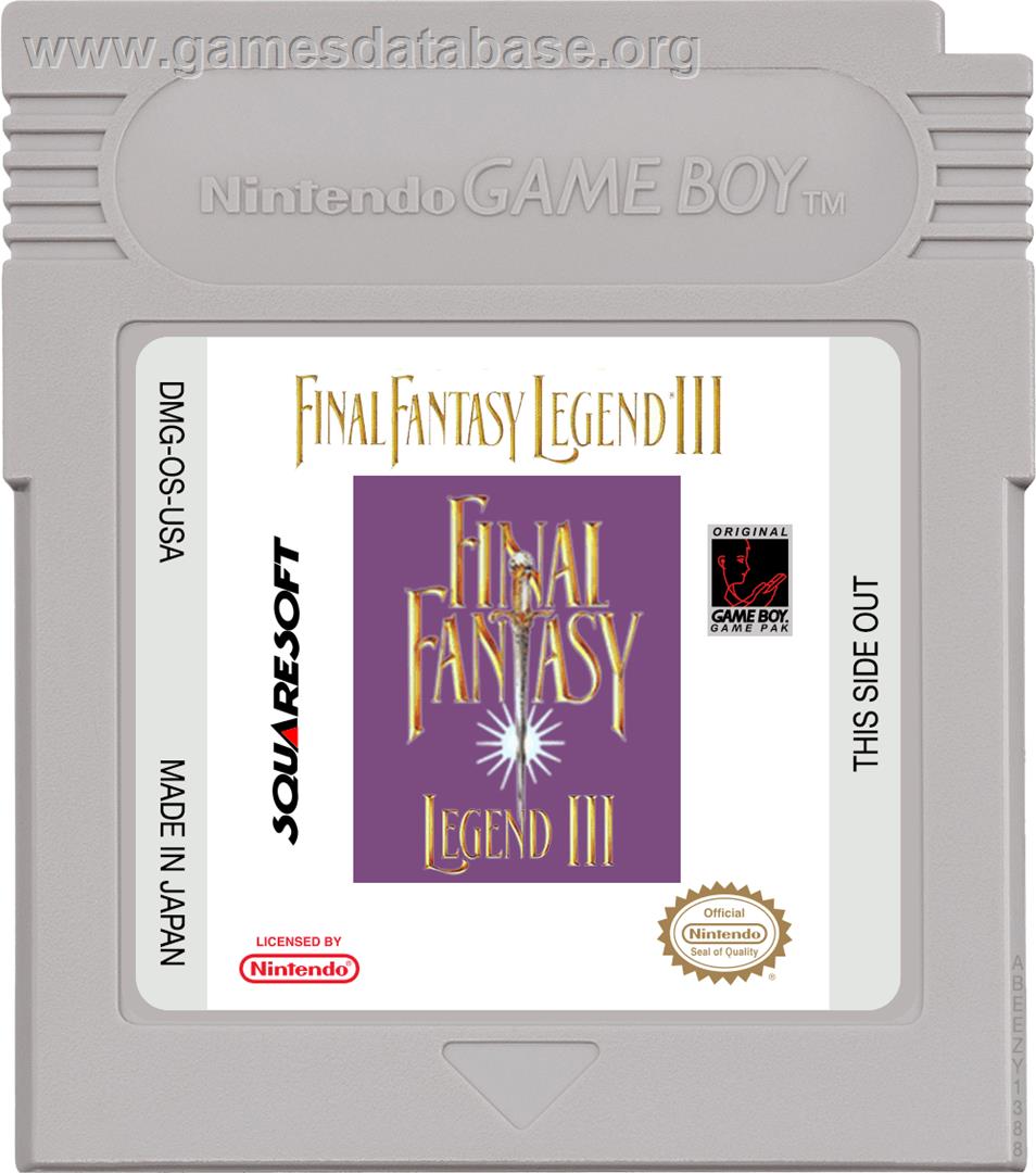 Final Fantasy Legend 3 - Nintendo Game Boy - Artwork - Cartridge