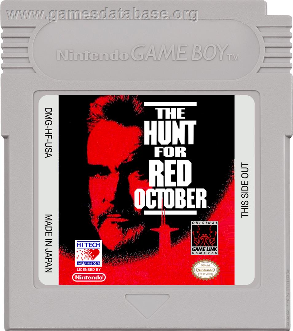 Hunt for Red October, The - Nintendo Game Boy - Artwork - Cartridge