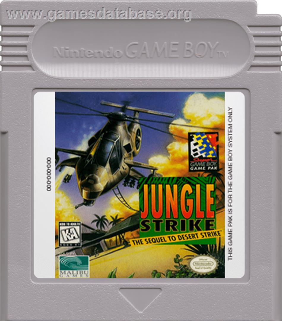 Jungle Strike - Nintendo Game Boy - Artwork - Cartridge