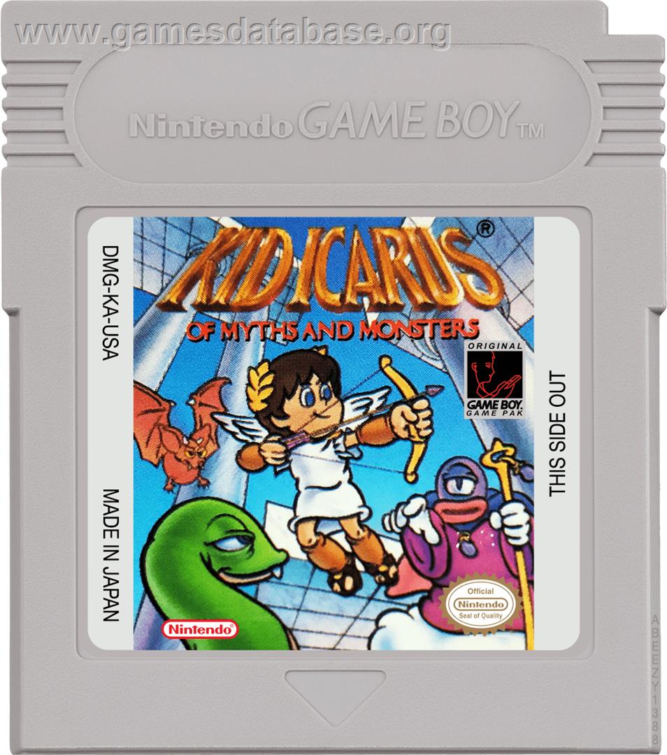 Kid Icarus: Of Myths and Monsters - Nintendo Game Boy - Artwork - Cartridge