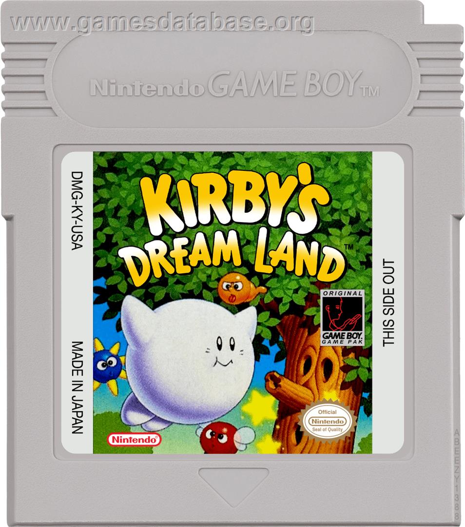 Kirby's Dream Land - Nintendo Game Boy - Artwork - Cartridge