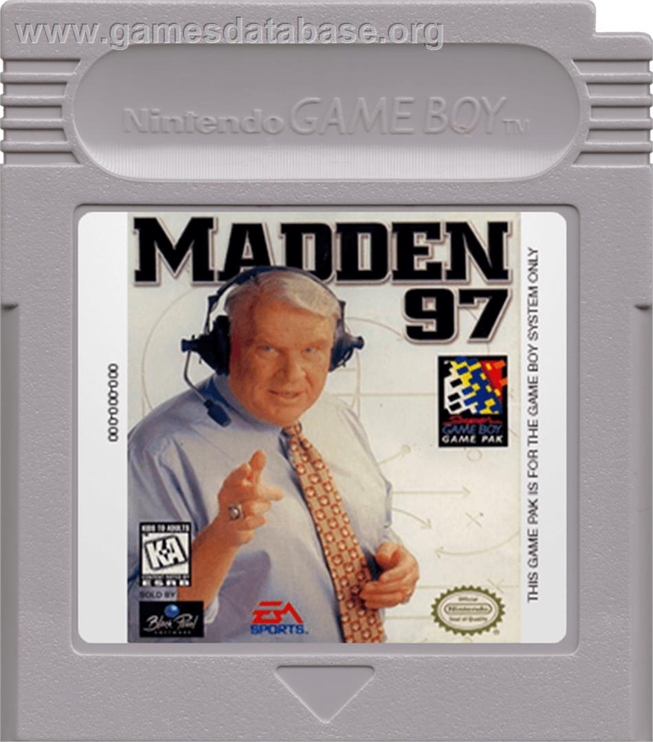 Madden NFL '97 - Nintendo Game Boy - Artwork - Cartridge