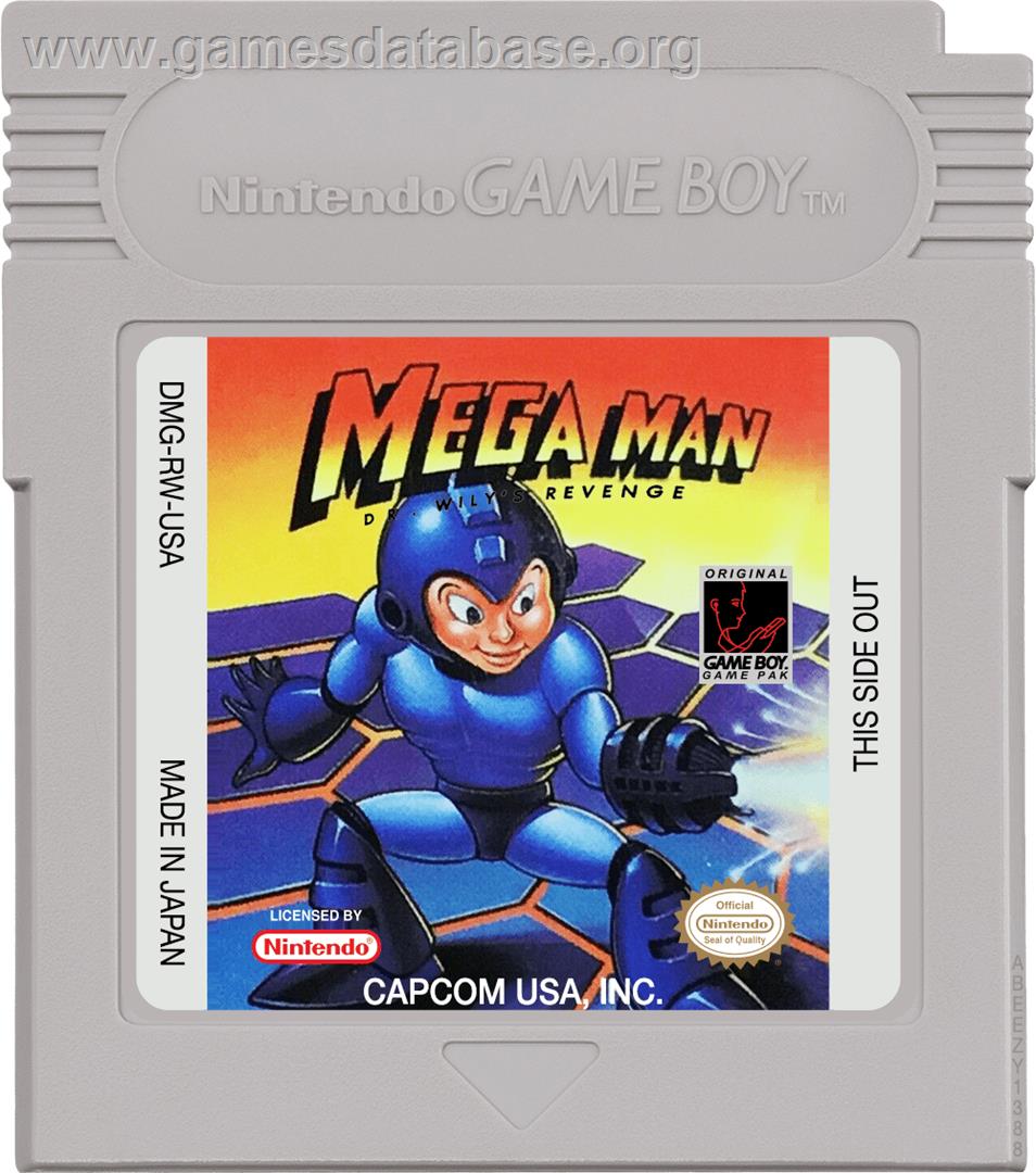 Mega Man: Dr. Wily's Revenge - Nintendo Game Boy - Artwork - Cartridge