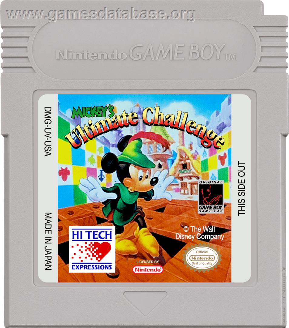 Mickey's Ultimate Challenge - Nintendo Game Boy - Artwork - Cartridge