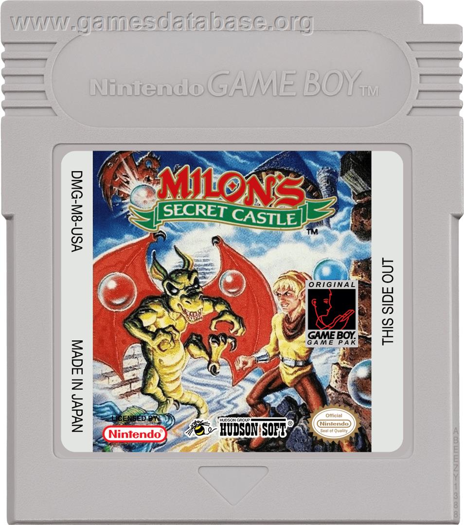 Milon's Secret Castle - Nintendo Game Boy - Artwork - Cartridge