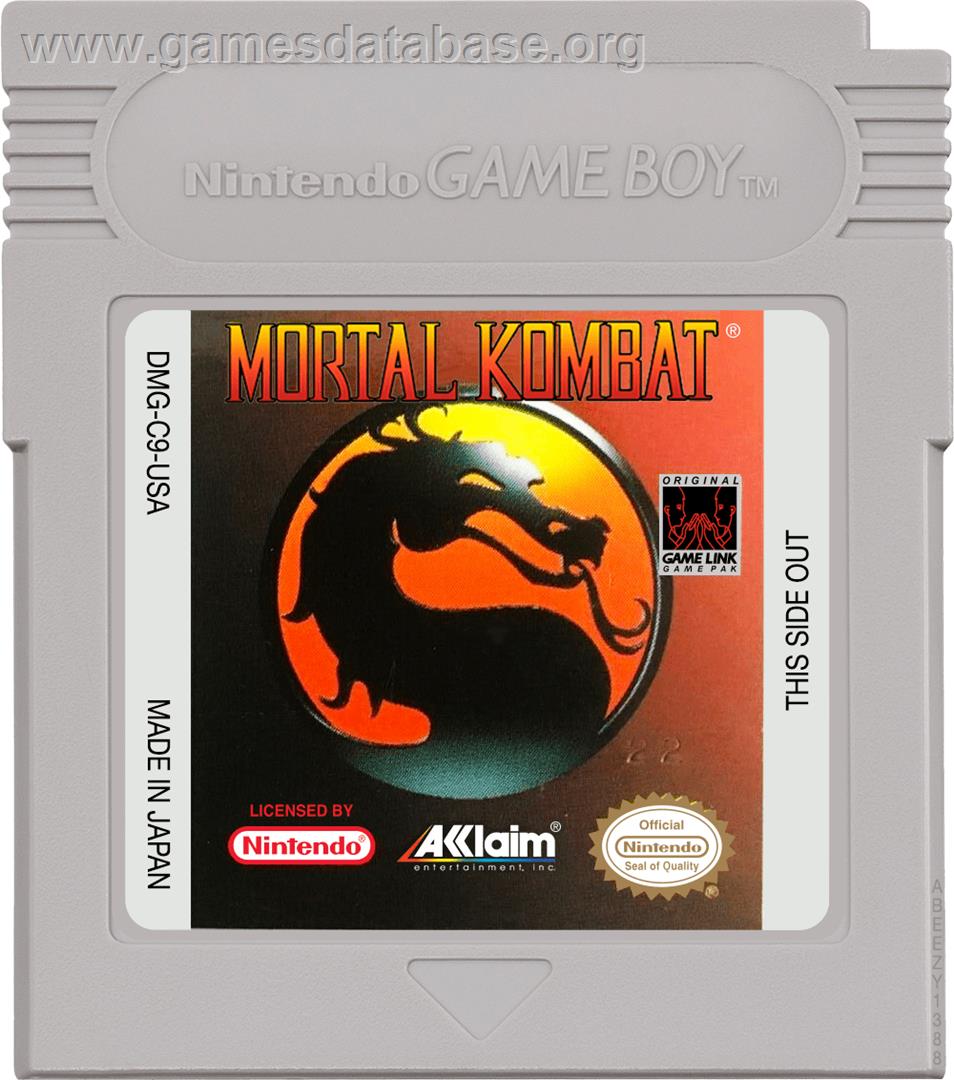 Mortal Kombat - Nintendo Game Boy - Artwork - Cartridge