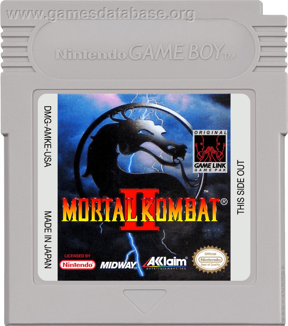 Mortal Kombat II - Nintendo Game Boy - Artwork - Cartridge