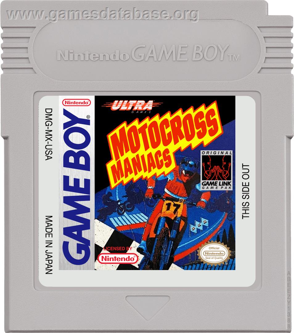 Motocross Maniacs - Nintendo Game Boy - Artwork - Cartridge