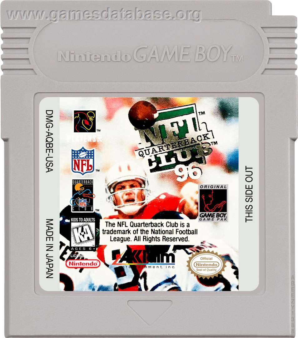 NFL Quarterback Club '96 - Nintendo Game Boy - Artwork - Cartridge