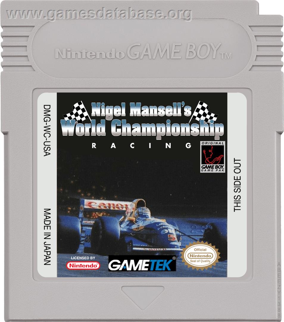 Nigel Mansell's World Championship - Nintendo Game Boy - Artwork - Cartridge