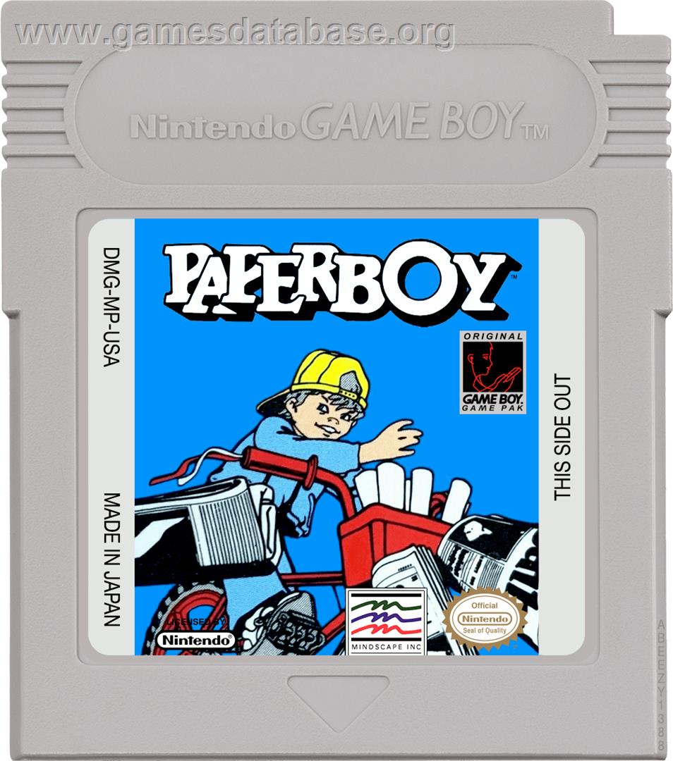 Paperboy - Nintendo Game Boy - Artwork - Cartridge