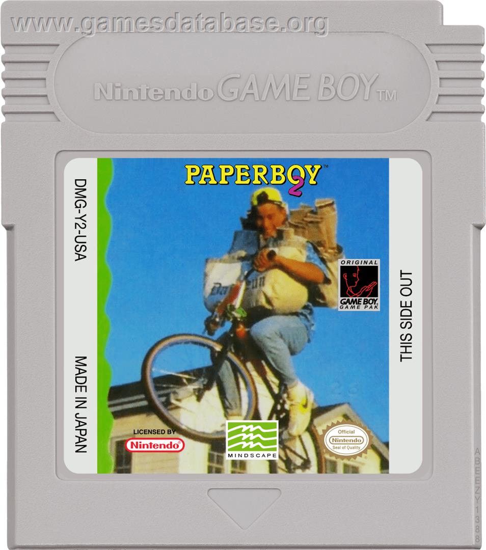 Paperboy 2 - Nintendo Game Boy - Artwork - Cartridge