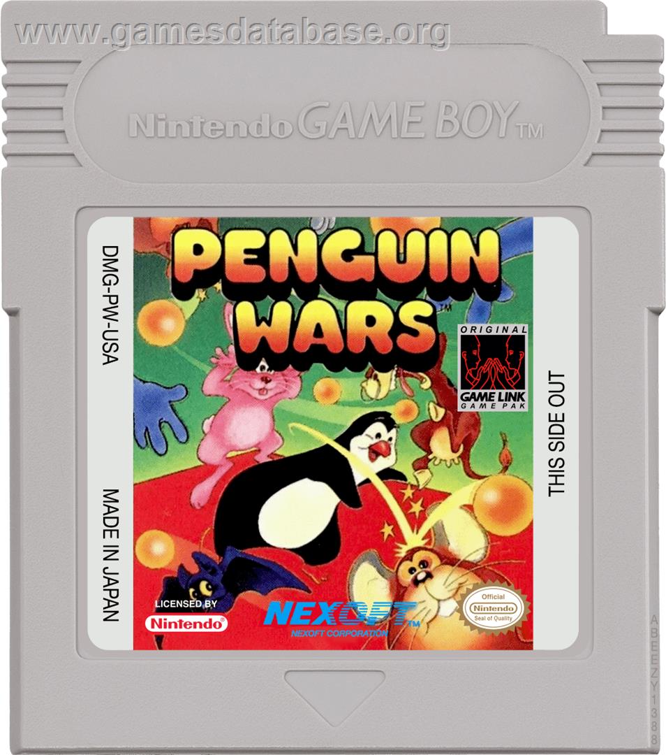 Penguin Wars - Nintendo Game Boy - Artwork - Cartridge