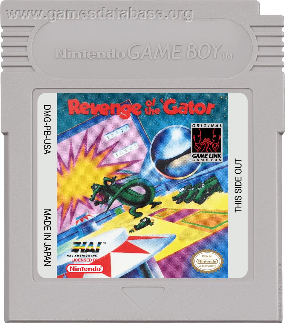 Pinball:  Revenge of the 'Gator - Nintendo Game Boy - Artwork - Cartridge