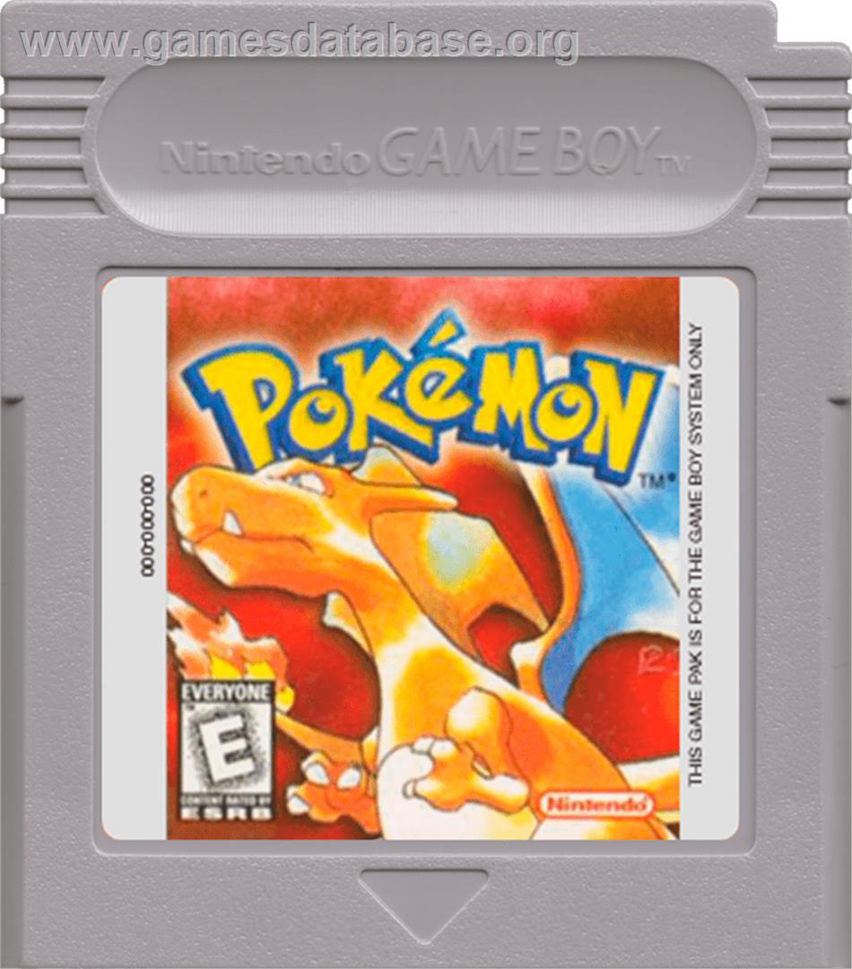 Pokemon - Red Version - Nintendo Game Boy - Artwork - Cartridge