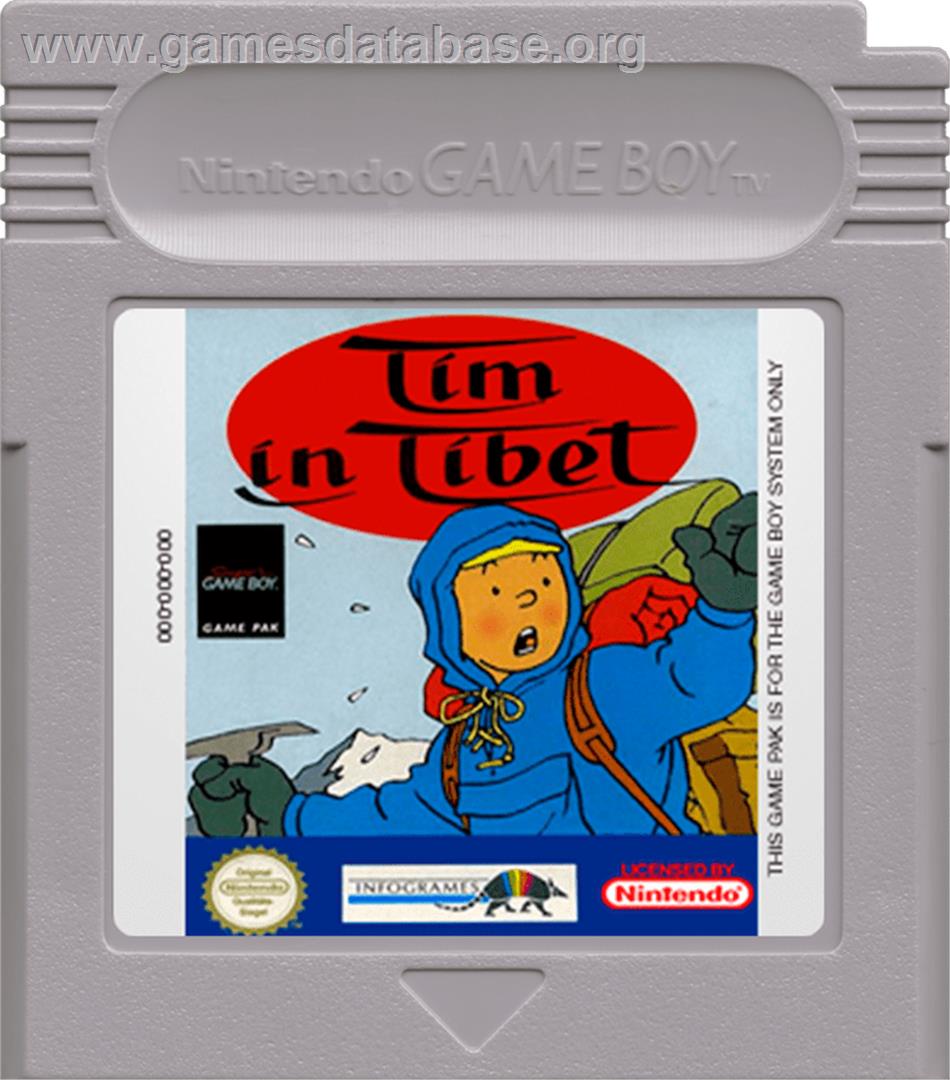 Tintin in Tibet - Nintendo Game Boy - Artwork - Cartridge