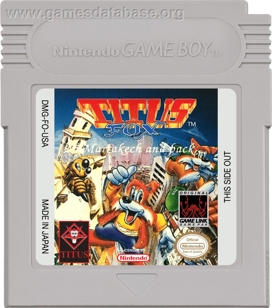 Titus the Fox: To Marrakech and Back - Nintendo Game Boy - Artwork - Cartridge